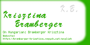 krisztina bramberger business card